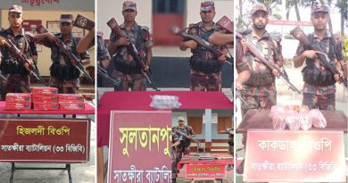 সাতক্ষীরায় প্রায় ১৩ লাখ টাকার ভারতীয় মালামাল জব্দ