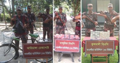 সাতক্ষীরায় বিপুল পরিমাণে ভারতীয় সাবান, শাড়ি ও ঔষধ জব্দ