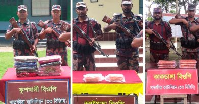 সাতক্ষীরায় প্রায় ১০ লক্ষ টাকার ভারতীয় মালামাল জব্দ