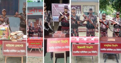 সাতক্ষীরায় ৯ লক্ষাধিক টাকার ভারতীয় মালামাল জব্দ