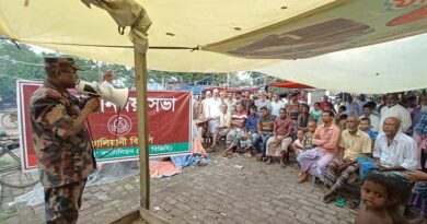 সাতক্ষীরা সীমান্তে মানব পাচার প্রতিরোধে এলাকাবাসীর সাথে বিজিবি’র মতবিনিময়