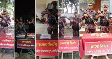 সাতক্ষীরায় বিজিবির অভিযানে এগারো লক্ষাধিক টাকার ভারতীয় মালামাল জব্দ
