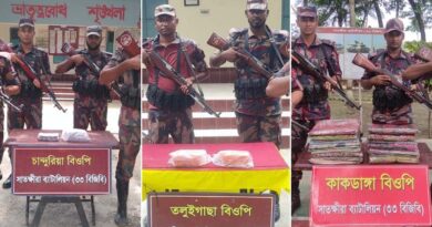 সাতক্ষীরার সীমান্ত থেকে ৮ লক্ষাধিক টাকার ভারতীয় মালামাল জব্দ