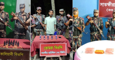 সাতক্ষীরায় সিরাপ ও ফেনসিডিলসহ প্রায় ১১ লক্ষ টাকার ভারতীয় মালামালসহ আটক-১