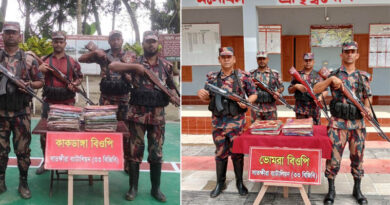 সাতক্ষীরার সীমান্তে বিজিবির অভিযান: প্রায় ৮ লক্ষ টাকার ভারতীয় মালামাল জব্দ