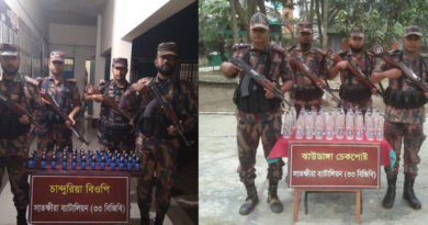 সাতক্ষীরায় গত ১ সপ্তাহে ফেনসিডিল, মদ ও গাঁজাসহ বিপুল পরিমাণ মাদক জব্দ