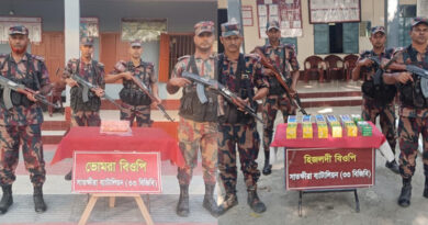 সাতক্ষীরার সীমান্তে বিজিবির অভিযানে সাড়ে ৪ লক্ষ টাকার ভারতীয় মালামাল জব্দ
