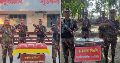 সাতক্ষীরায় সাড়ে ছয় লক্ষাধিক টাকার ভারতীয় মালামাল জব্দ