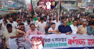 জাতীয় বিপ্লব ও সংহতি দিবসে সাতক্ষীরা জেলা বিএনপির র‌্যালি