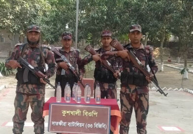 ৩৩ বিজিবির অভিযানে প্রায় পাঁচ লক্ষ টাকার চোরাচালানী মালামাল জব্দ