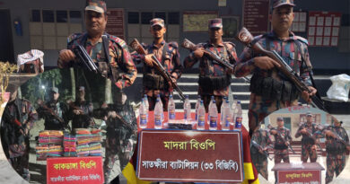 সাতক্ষীরা-কলারোয়া সীমান্ত থেকে ৩৮ বোতল মদসহ ৩ লাখ টাকার পন্য জব্দ