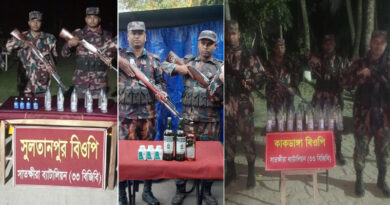 সাতক্ষীরার সীমান্ত থেকে ৩৫ বোতল ভারতীয় মদ জব্দ