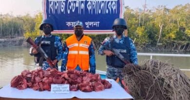সুন্দরবনের কাগাদোবেকি থেকে ১০০ কেজি হরিণের মাংস ও ৪ হাজার মিটার ফাঁদ জব্দ