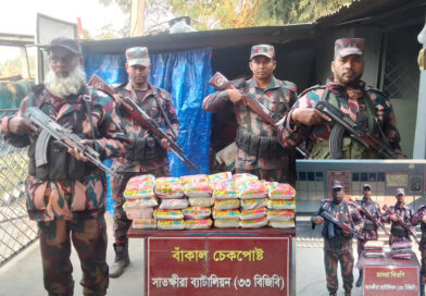 সাতক্ষীরার সীমান্তে থেকে প্রায় চার লক্ষ টাকার চোরাচালানী মালামাল জব্দ