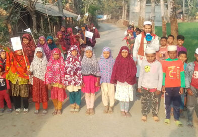 মাহে রমজানের আগমন: ধুলিহর ফোরকানিয়া মক্তবের স্বাগত মিছিল