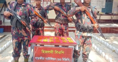 বিজিবির অভিযানে প্রায় ৬ লাখ টাকা মূল্যের ভারতীয় মালামাল জব্দ