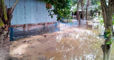 কালিগঞ্জে সাংবাদিক ফজলুল হকের বাড়িতে জলাবদ্ধতা: পানি নিষ্কাশনের পথ বন্ধের অভিযোগ
