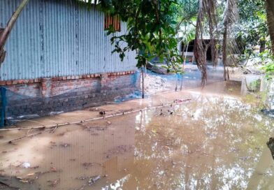 কালিগঞ্জে সাংবাদিক ফজলুল হকের বাড়িতে জলাবদ্ধতা: পানি নিষ্কাশনের পথ বন্ধের অভিযোগ