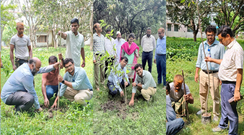 সবুজ ক্যাম্পা্স গড়তে সাতক্ষীরা সদর হাসপাতাল চত্বরে ২৮২টি গাছের চারা রোপণ