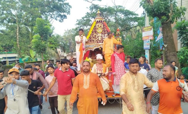 সাতক্ষীরায় শ্রী শ্রী জগন্নাথদেবের উল্টো রথযাত্রা সম্পন্ন