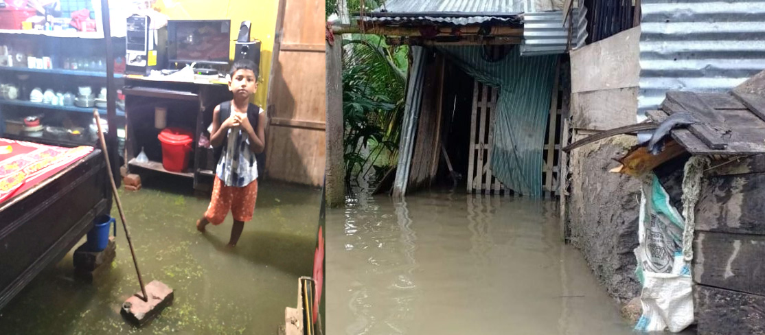 বৃষ্টির পানিতে ভাসছে সাতক্ষীরা