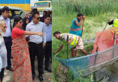 সাতক্ষীরায় খাল ও অপরিকল্পিত ঘের থেকে নেট-পাটা অপসারণ শুরু